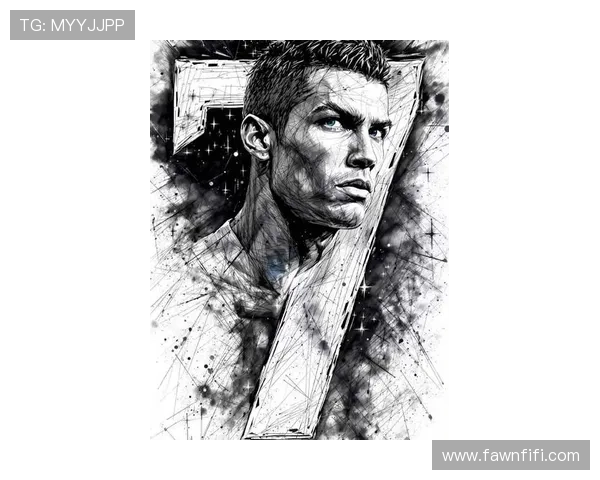 曼联球星C罗身影定格在马克笔绘画中的独特魅力